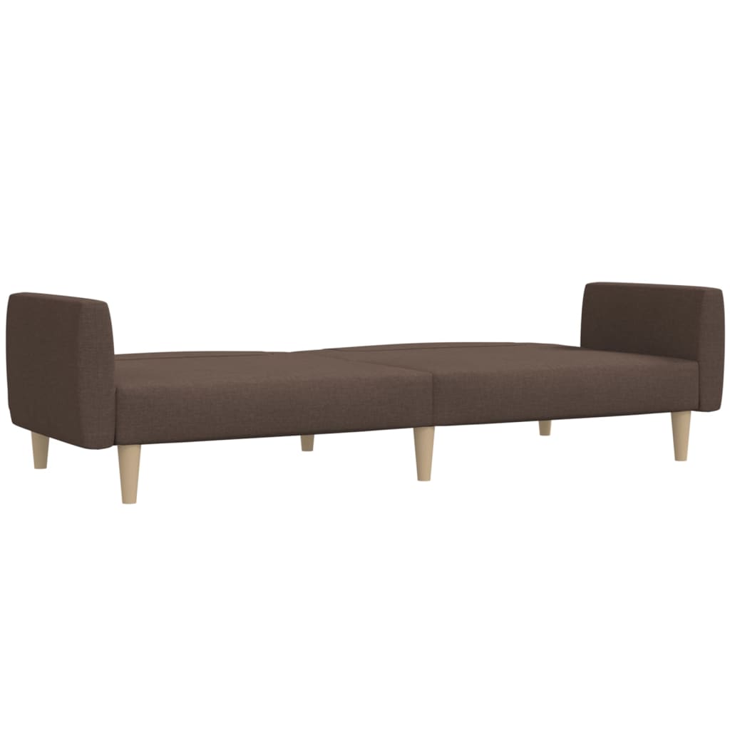 Schlafsofa 2-Sitzer Taupe Stoff