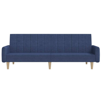 Schlafsofa 2-Sitzer Blau Stoff