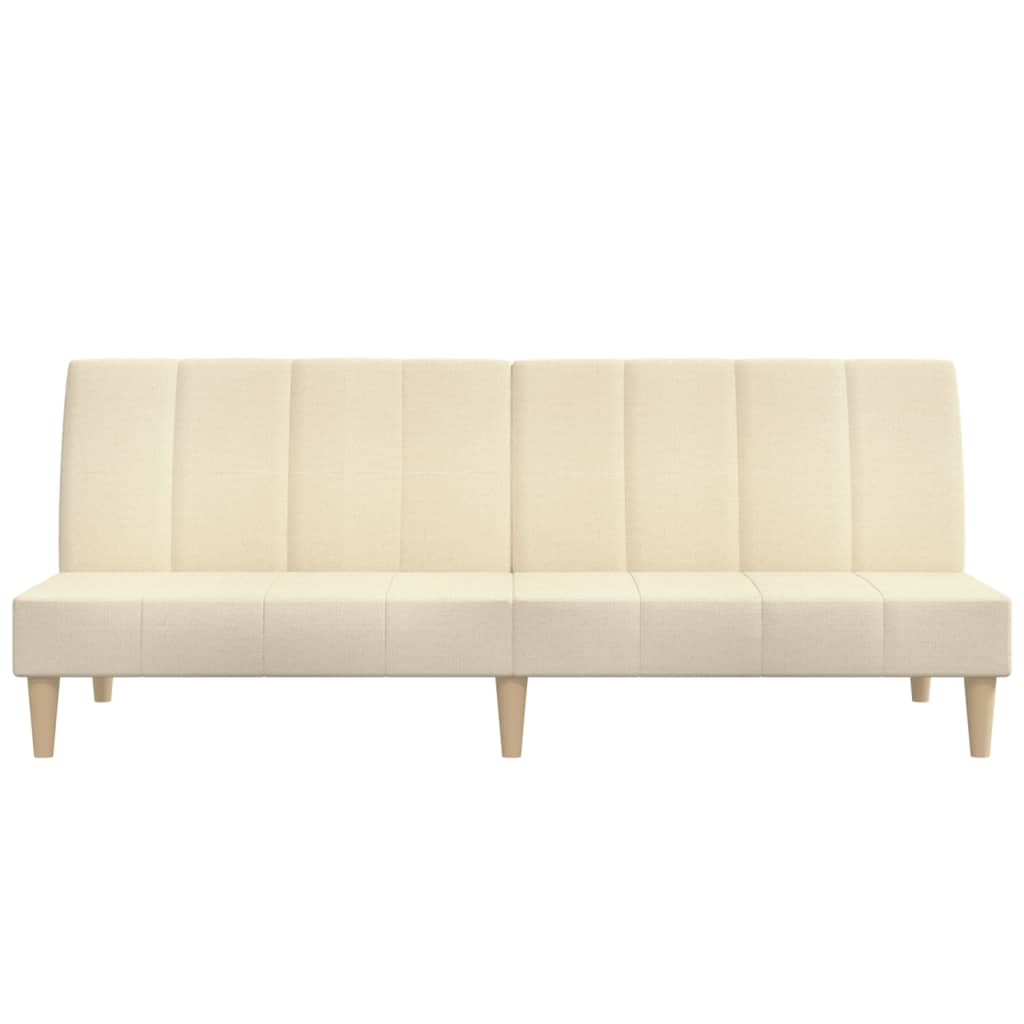 Schlafsofa 2-Sitzer Creme Stoff