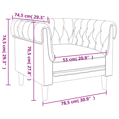 Chesterfield-Sessel Dunkelgrün Stoff