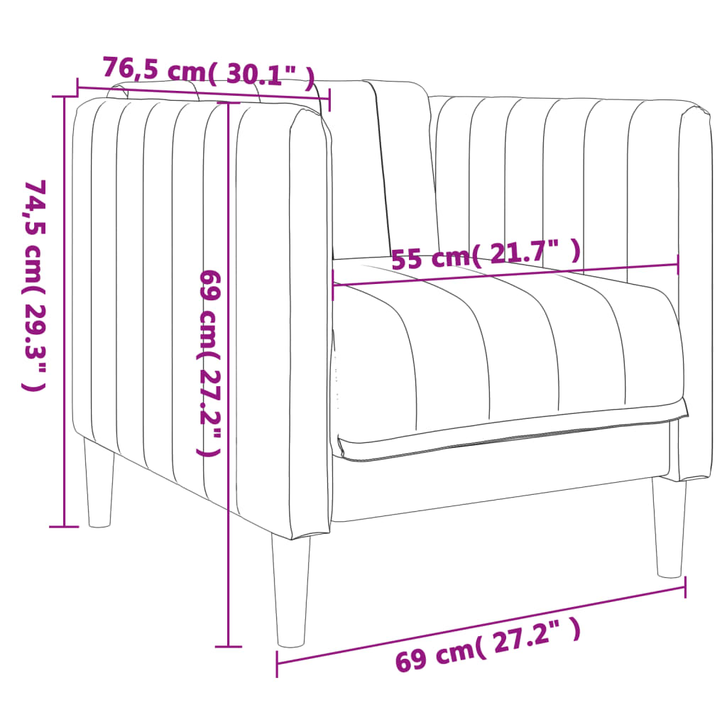 Sessel Dunkelbraun Stoff