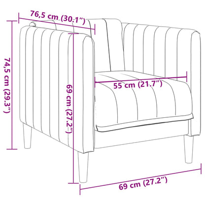 Sessel Braun Kunstleder Wildleder-Optik