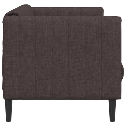 Sofa 3-Sitzer Dunkelbraun Stoff