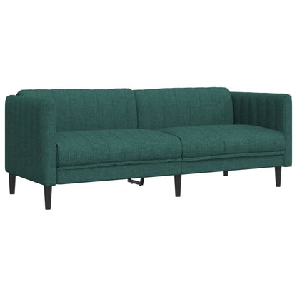 Sofa 3-Sitzer Dunkelgrün Stoff