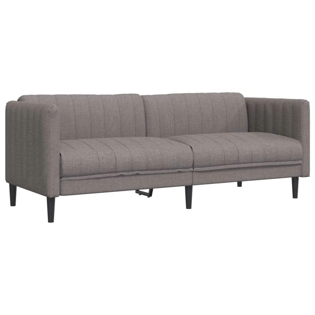 Sofa 3-Sitzer Taupe Stoff