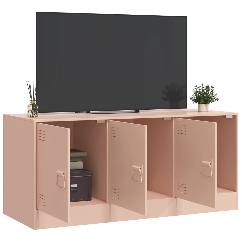 TV-Schrank Rosa 99x39x44 cm Stahl