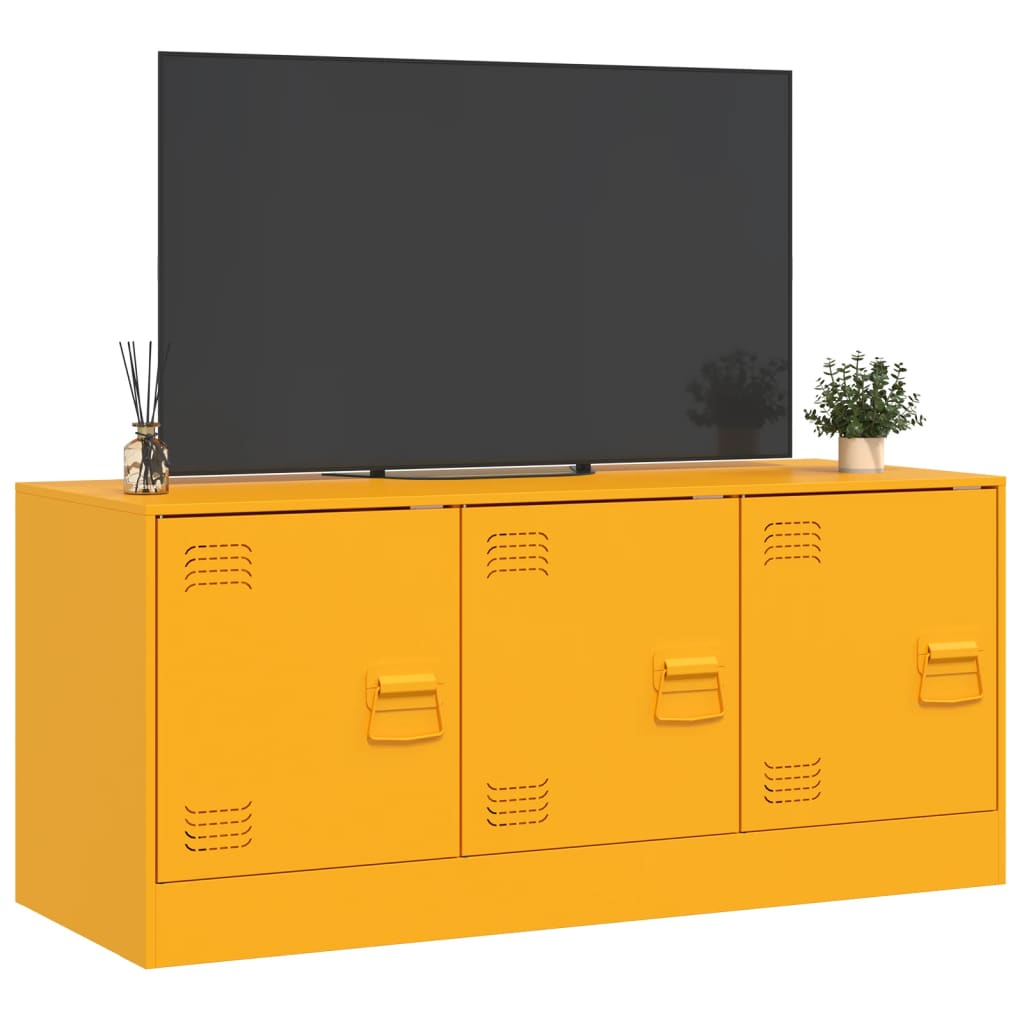 TV-Schrank Senfgelb 99x39x44 cm Stahl