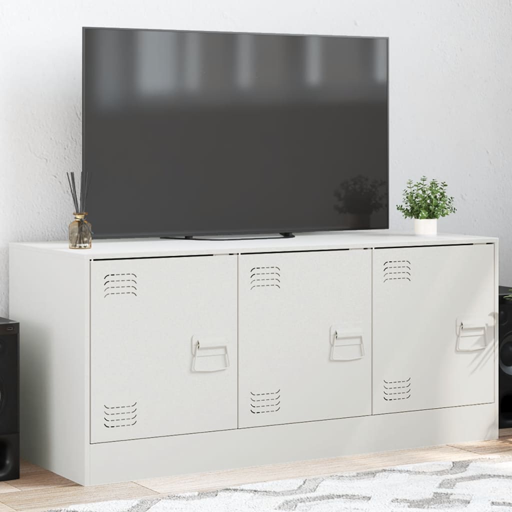 TV-Schrank Weiß 99x39x44 cm Stahl