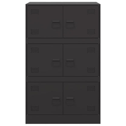 Sideboard Schwarz 67x39x107 cm Stahl