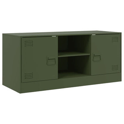 TV-Schrank Olivgrün 99x39x44 cm Stahl