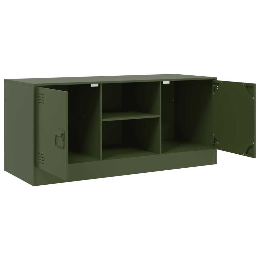 TV-Schrank Olivgrün 99x39x44 cm Stahl