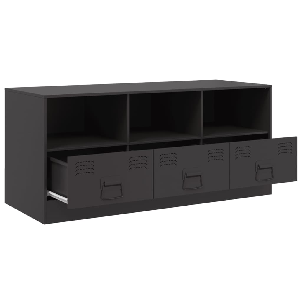 TV-Schrank Schwarz 99x39x44 cm Stahl