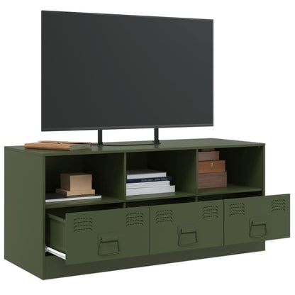 TV-Schrank Olivgrün 99x39x44 cm Stahl