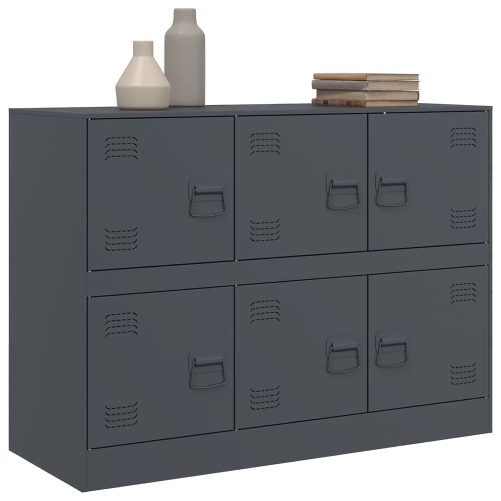 Sideboard Anthrazit 99x39x73 cm Stahl