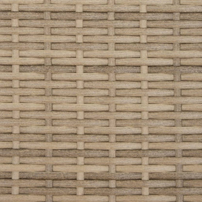 Sonnenliege mit Kissen Beige Poly Rattan