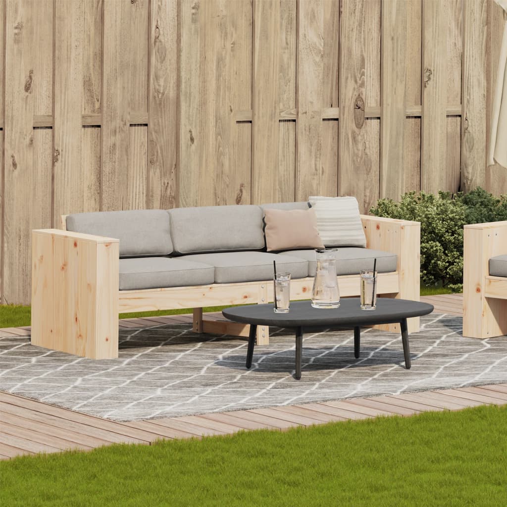 Gartensofa 3-Sitzer 189x60x62 cm Massivholz Kiefer