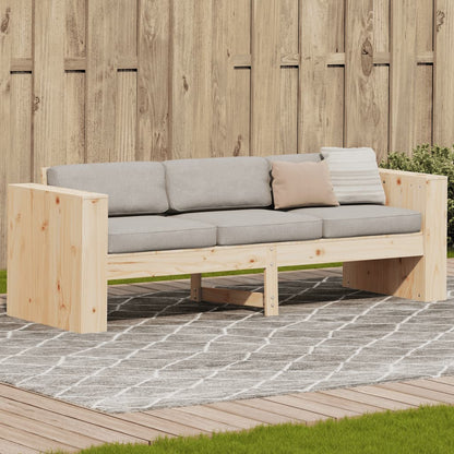 Gartensofa 3-Sitzer 189x60x62 cm Massivholz Kiefer