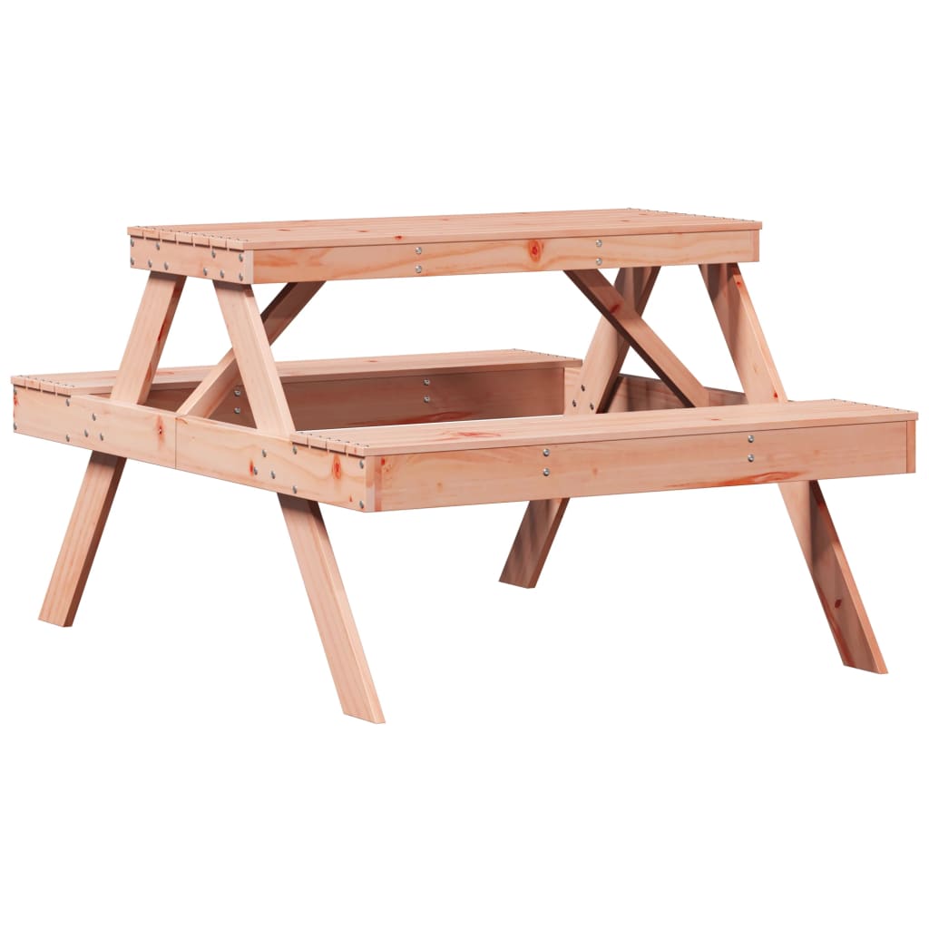 Picknicktisch 105x134x75 cm Massivholz Douglasie