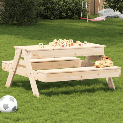 Picknicktisch mit Sandkasten für Kinder Massivholz Kiefer