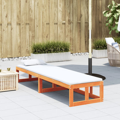 2-in-1 Gartensofa Verlängerbar Wachsbraun Massivholz Kiefer