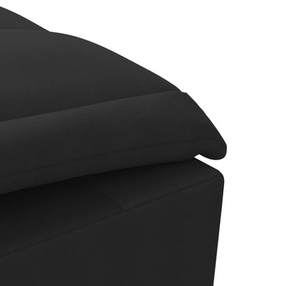 Massage-Chaiselongue mit Nackenrolle Schwarz Stoff