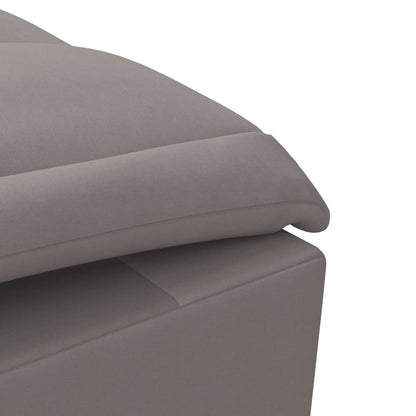 Massage-Chaiselongue mit Nackenrolle Taupe Stoff