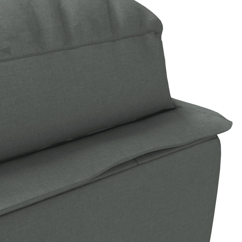 Massage-Chaiselongue mit Kissen Dunkelgrau Stoff