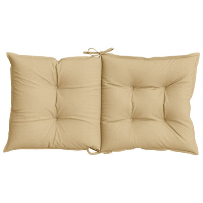 Niedriglehner-Auflagen 6 Stk. Melange Beige 100x50x7 cm Stoff