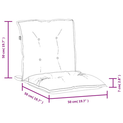 Niedriglehner-Auflagen 6 Stk. Melange Beige 100x50x7 cm Stoff