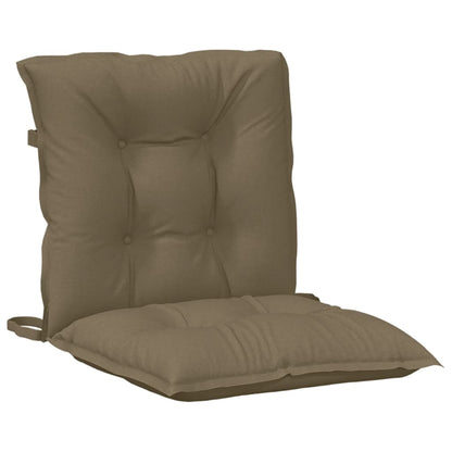 Niedriglehner-Auflagen 6 Stk. Melange Taupe 100x50x7 cm Stoff