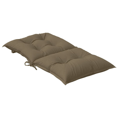 Niedriglehner-Auflagen 6 Stk. Melange Taupe 100x50x7 cm Stoff