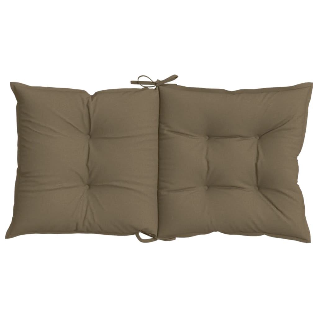 Niedriglehner-Auflagen 6 Stk. Melange Taupe 100x50x7 cm Stoff