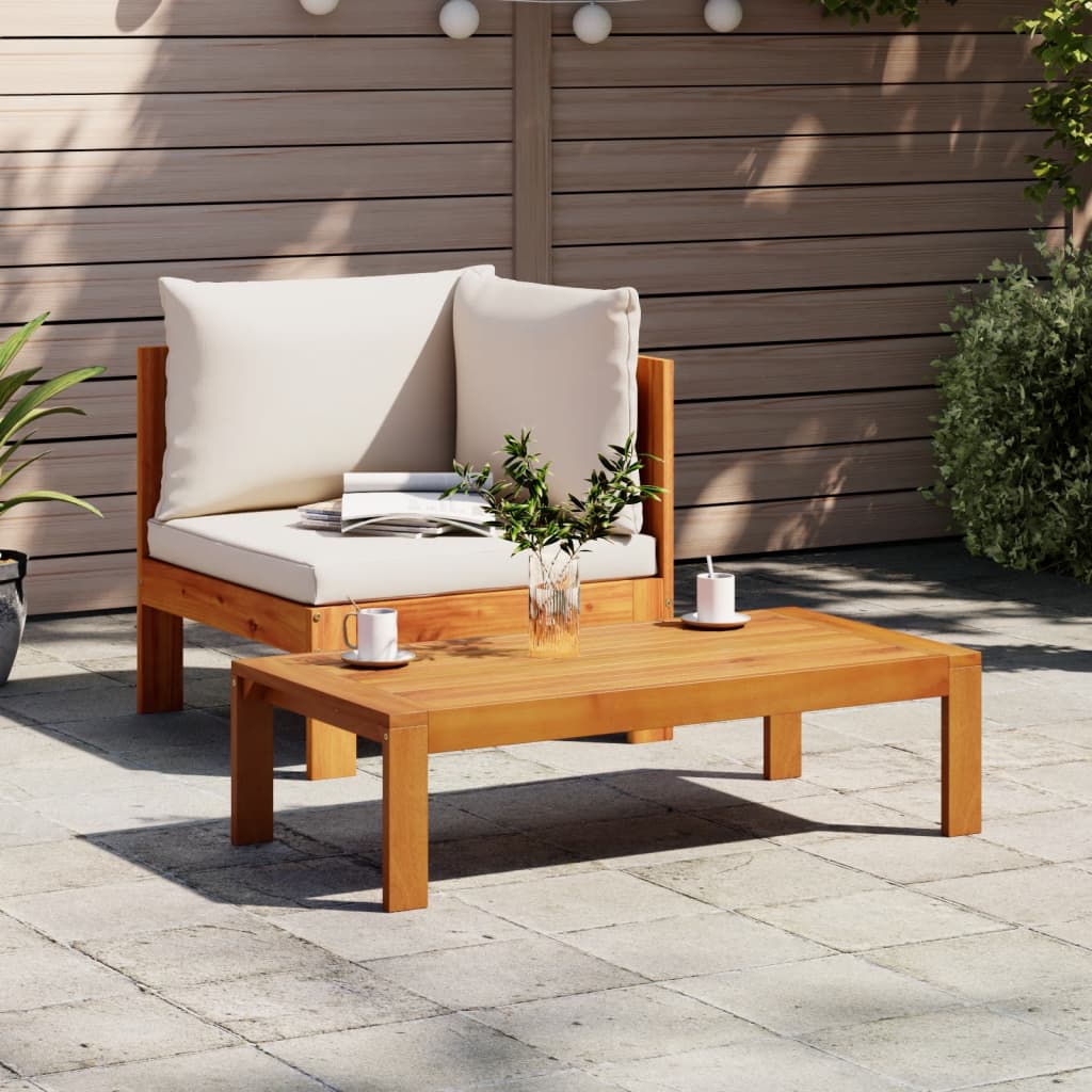 Garten-Ecksofa mit Kissen Massivholz Akazie