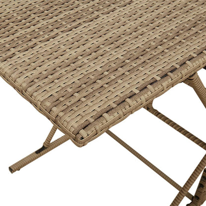 7-tlg. Garten-Essgruppe mit Kissen Beige Poly Rattan