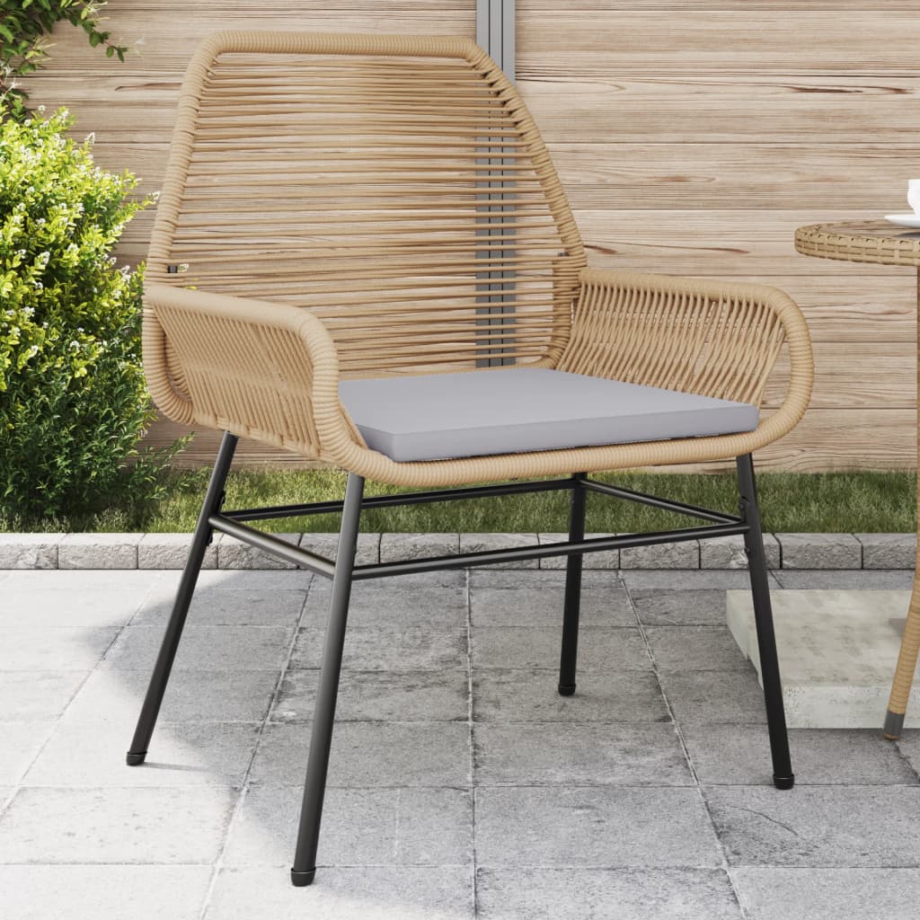 Gartenstühle 2 Stk. mit Kissen Braun Poly Rattan