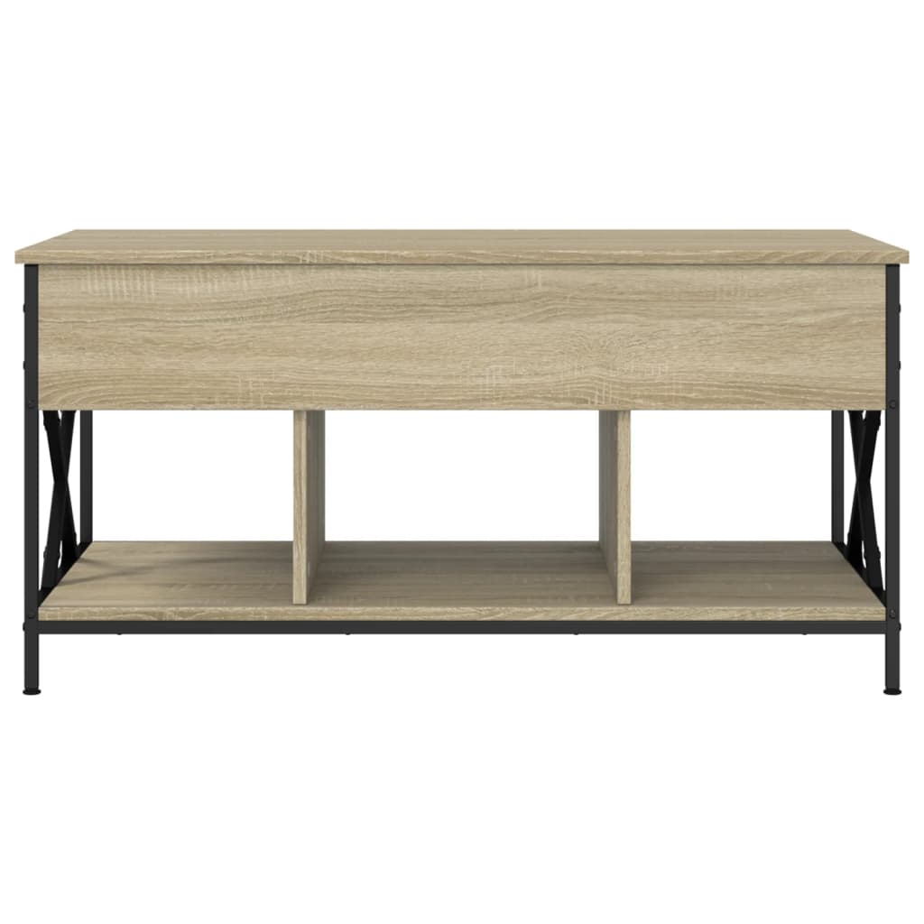 Couchtisch Sonoma-Eiche 100x55x50 cm Holzwerkstoff und Metall