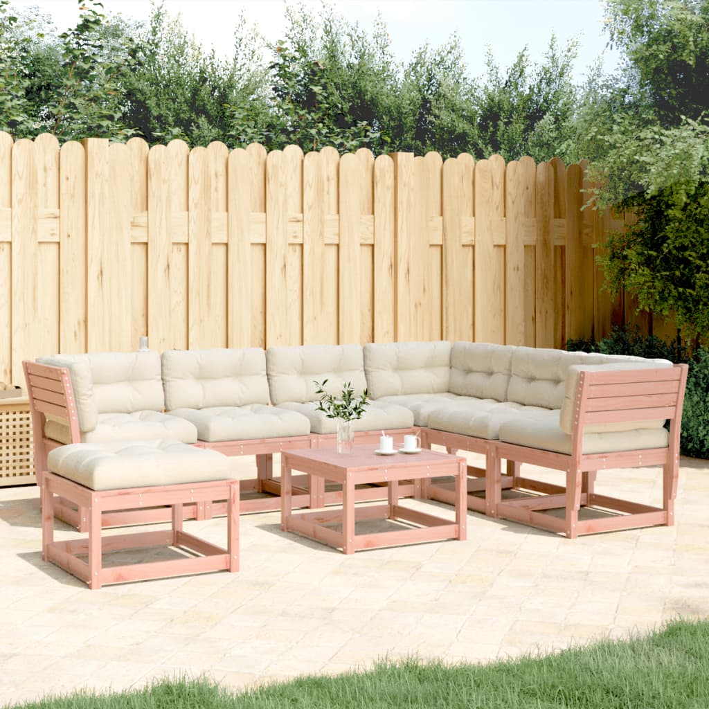 7-tlg. Garten-Lounge-Set mit Kissen Massivholz Douglasie