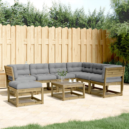 7-tlg. Garten-Lounge-Set mit Kissen Imprägniertes Kiefernholz