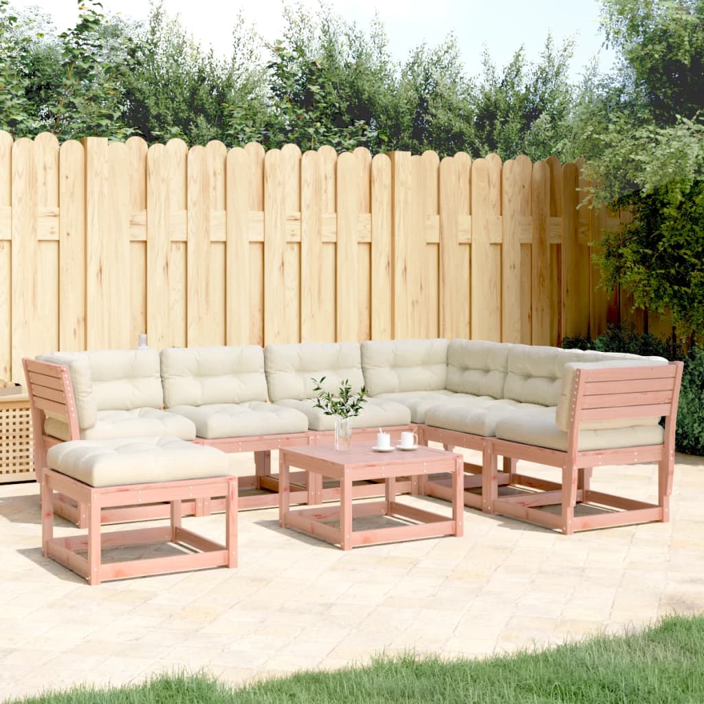 7-tlg. Garten-Lounge-Set mit Kissen Massivholz Douglasie