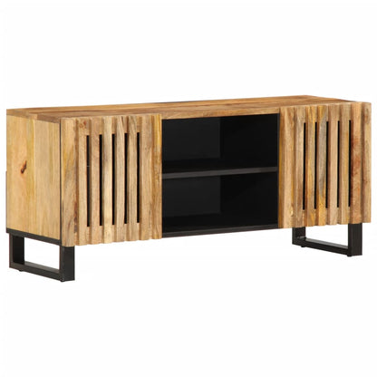 TV-Schrank 105x34x46 cm Raues Massives Mangoholz