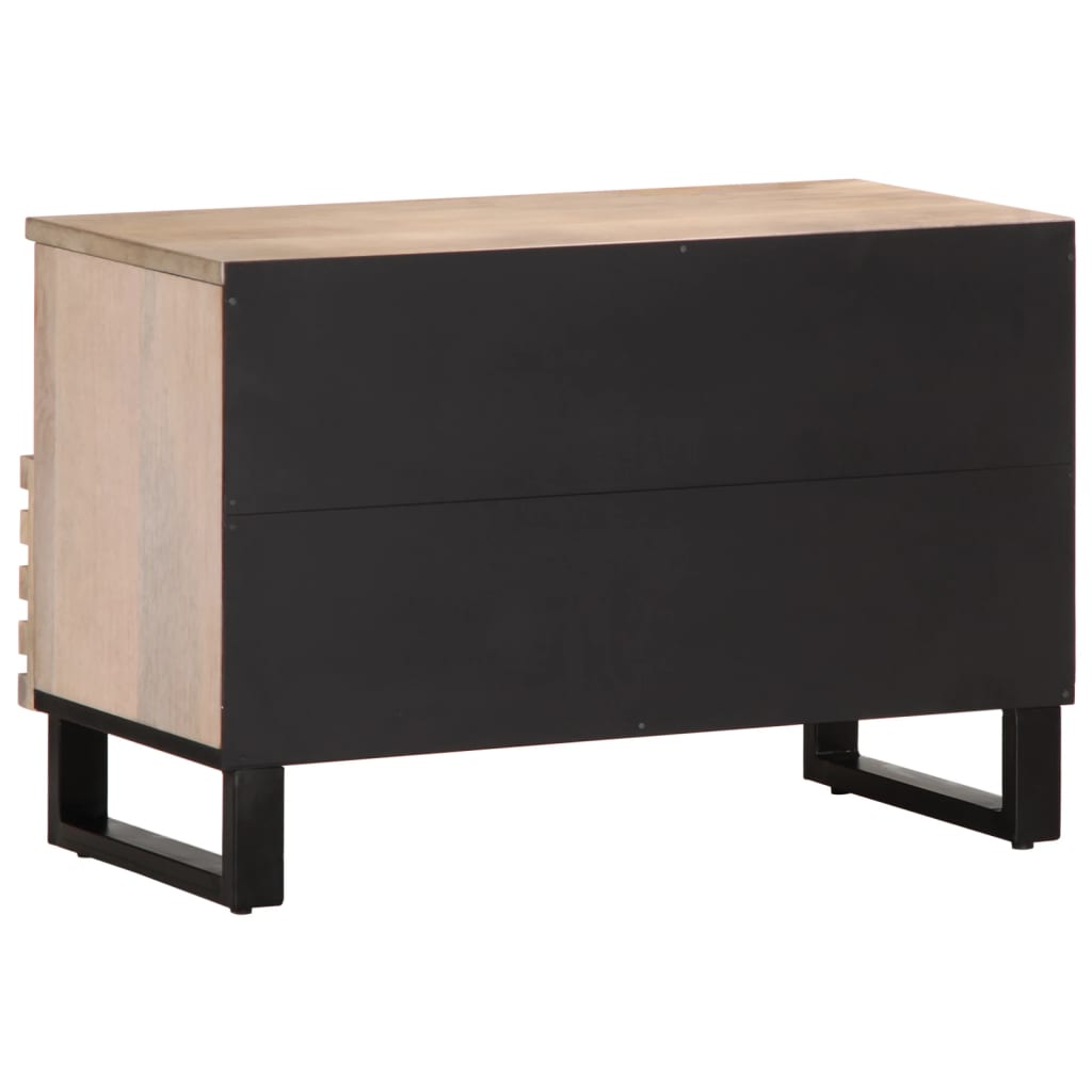 TV-Schrank Weiß 70x34x46 cm Massivholz Mango