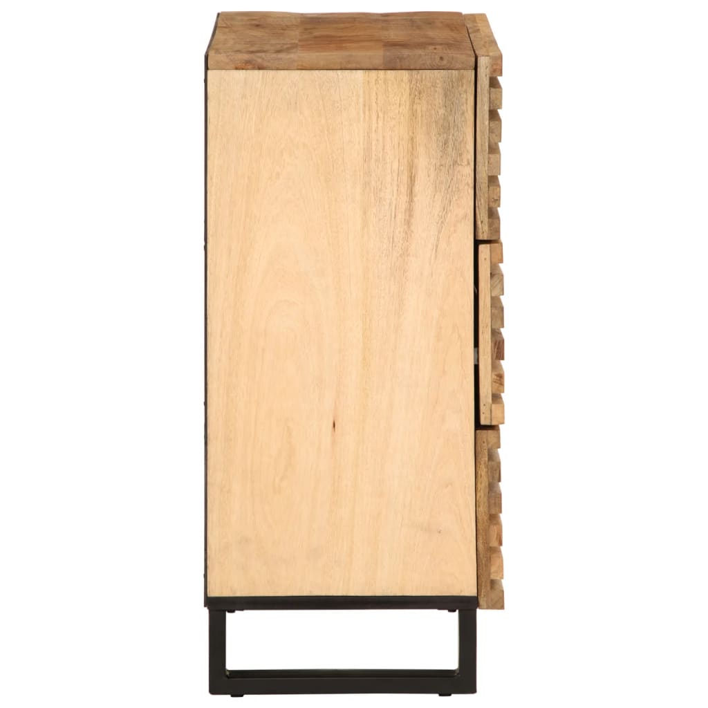 Sideboard 60x34x75 cm Raues Massives Mangoholz