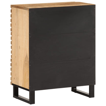 Sideboard 60x34x75 cm Raues Massives Mangoholz