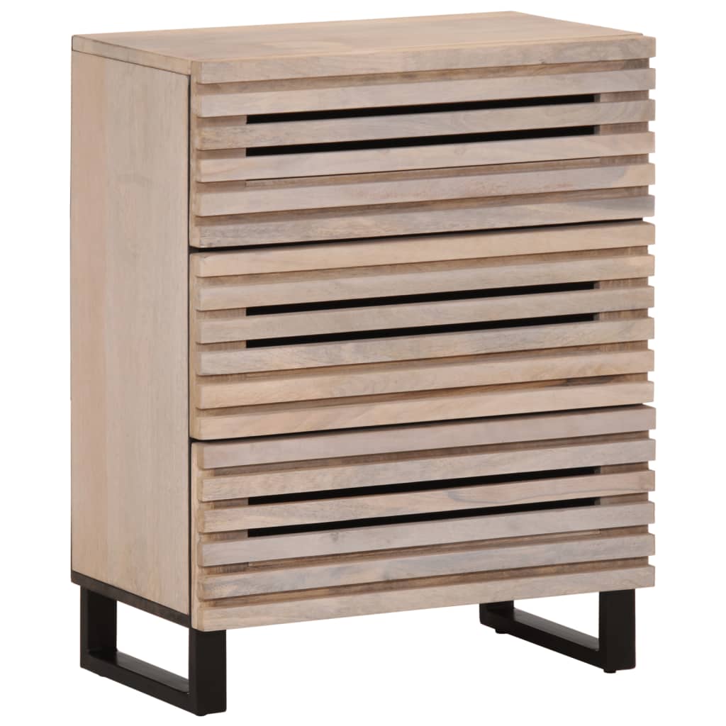 Sideboard Weiß 60x34x75 cm Massivholz Mango