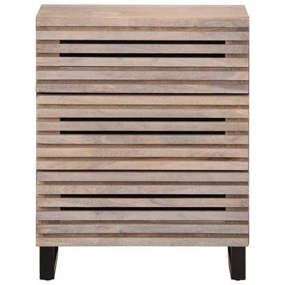 Sideboard Weiß 60x34x75 cm Massivholz Mango