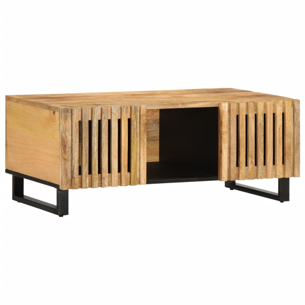 Couchtisch 100x55x40 cm Raues Massives Mangoholz