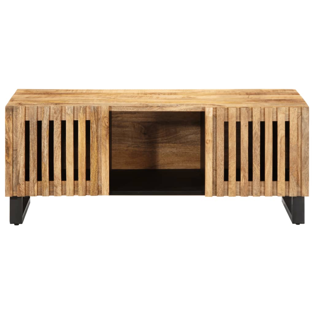 Couchtisch 100x55x40 cm Raues Massives Mangoholz