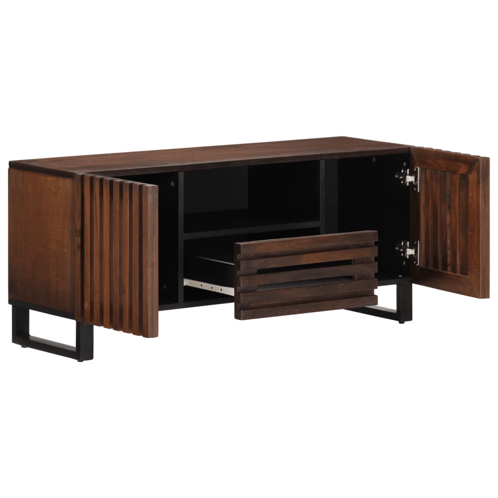 TV-Schrank Braun 100x34x46 cm Massivholz Mango