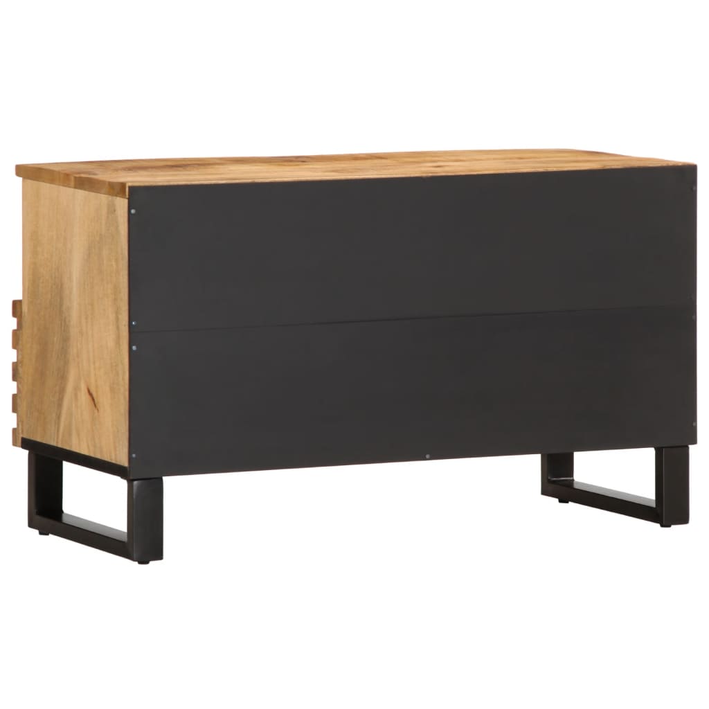 TV-Schrank 80x34x46 cm Raues Massivholz Mango