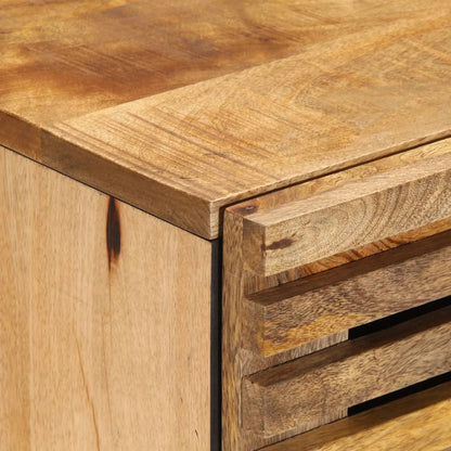 Sideboard 40x34x75 cm Raues Massives Mangoholz